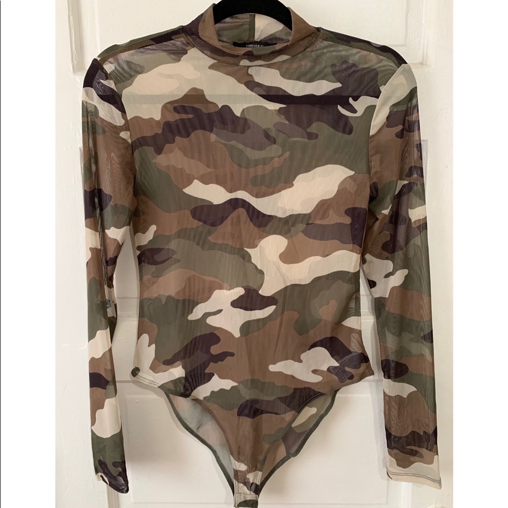 Camo mesh bodysuit
